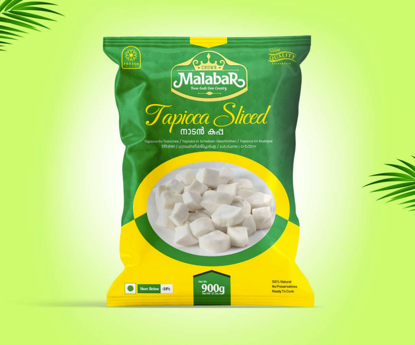 Crown Malabar Tapioca Sliced Frozen 900G